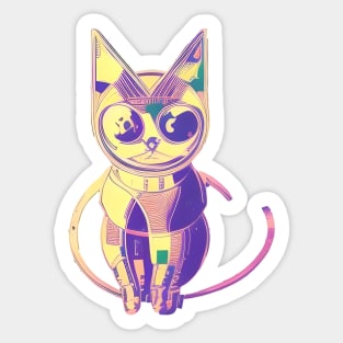 Space Patrol Cat Sticker